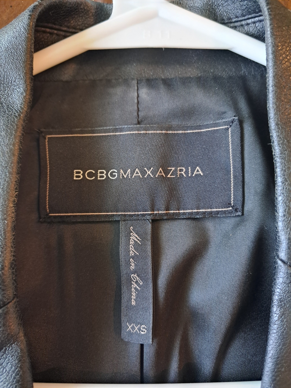 BCBGMaxAzria Black Asymmetrical Faux-Leather Sleeveless Trench Dress - Picture 4 of 5